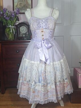 Angelic Pretty Lilac Carousel OP Detachable Overskirt | Sweet Lolita